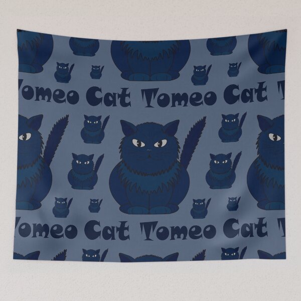Item preview, Pattern with Cat Tomeo is blue color designed and sold by Cherevan.