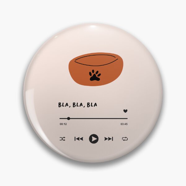 Item preview, Music Player Interface | Bla, bla, bla | Pet Bowl Illustration designed and sold by RM-Journey.