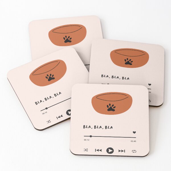 Item preview, Music Player Interface | Bla, bla, bla | Pet Bowl Illustration designed and sold by RM-Journey.