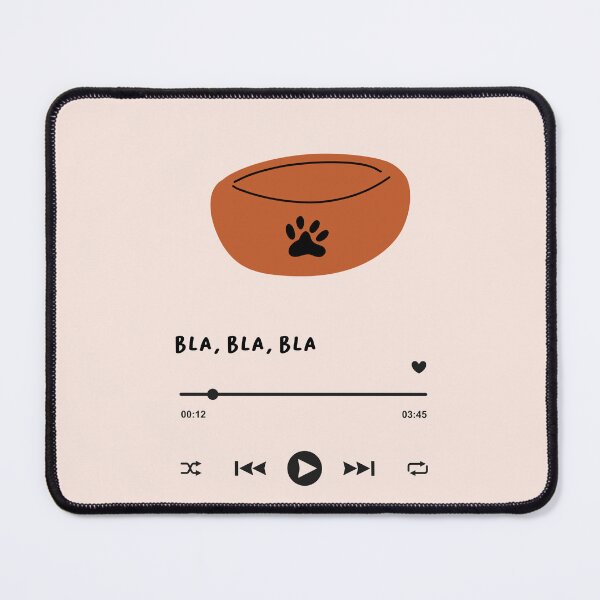 Item preview, Music Player Interface | Bla, bla, bla | Pet Bowl Illustration designed and sold by RM-Journey.