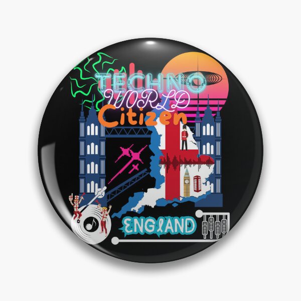 Item preview, Techno world citizen England designed and sold by MM-flight-art.