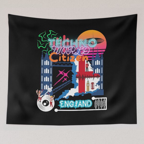 Item preview, Techno world citizen England designed and sold by MM-flight-art.