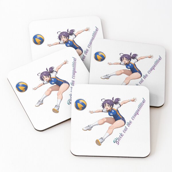 Item preview, Anime volleyball girl jumping to hit the ball designed and sold by PrintPlanetGo.