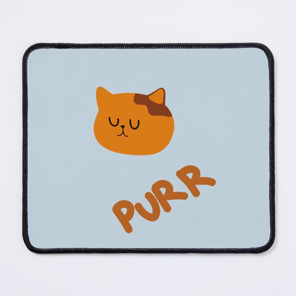 Item preview, Purr | Cozy Cat Nap: Orange Cat Illustration | Blue Background designed and sold by RM-Journey.