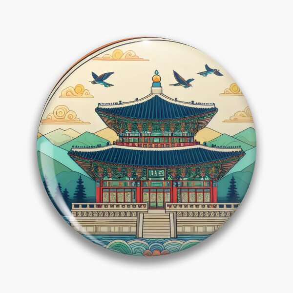 Item preview, Korean palace inspired design designed and sold by CulturalVibes.