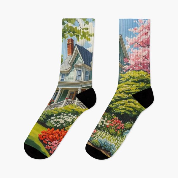 Item preview, Painting of A Beautiful Village - Country House With Flowers Garden - Museum Epic Impressionist Painting designed and sold by MyArt23.