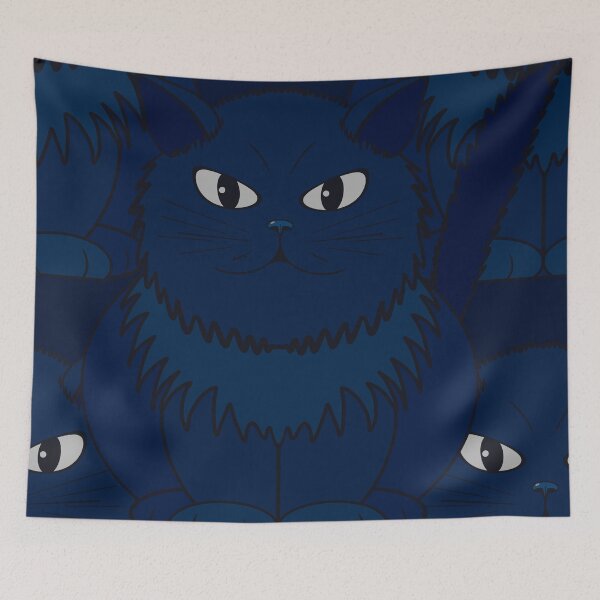 Item preview, Pattern with Cat Tomeo is blue color designed and sold by Cherevan.