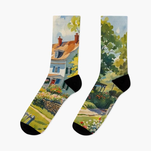 Item preview, Painting of A Beautiful Village - Country House With Flowers Garden - Museum Epic Impressionist Painting designed and sold by MyArt23.
