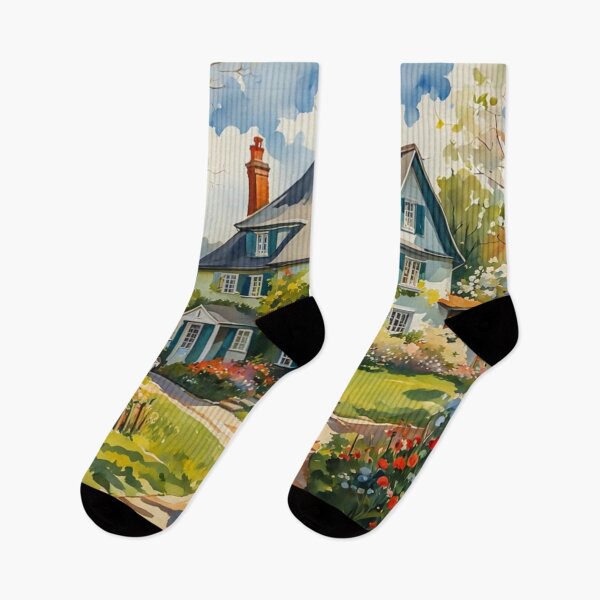 Item preview, Painting of A Beautiful Village - Country House With Flowers Garden - Museum Epic Impressionist Painting designed and sold by MyArt23.