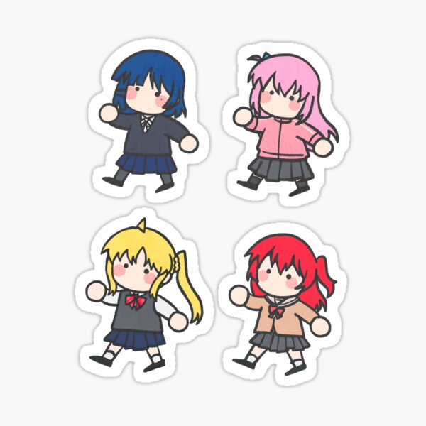 Aperçu de l'œuvre Chibis idiots du groupe Kessoku créée et vendue par 541mon.