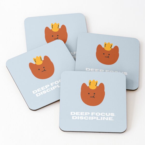Item preview, Deep focus. discipline | Whimsical Cat Illustration designed and sold by RM-Journey.
