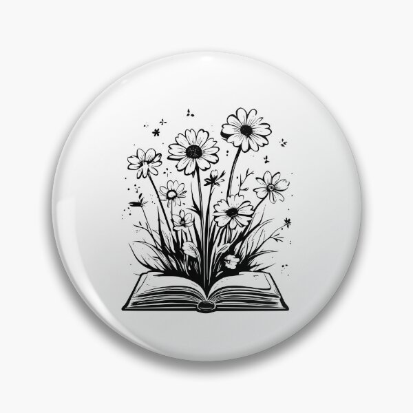 Artikelvorschau, Blumen im Buch züchten | Einfache Grafik mit Buch und Blumen entworfen und verkauft von PakoArtStudio.