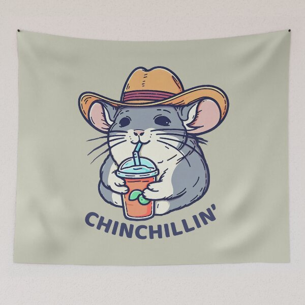Item preview, Chinchilla Cute Cartoon Animal Cowboy  designed and sold by HowToCanadian.