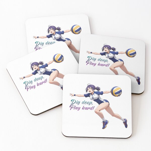 Item preview, Anime volleyball girl throwing the ball designed and sold by PrintPlanetGo.