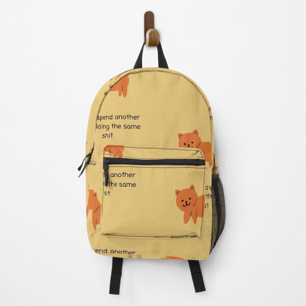 Item preview, Don't spend another year doing the same shit | Hand-Drawn Cat Mood | Yellow Background designed and sold by RM-Journey.