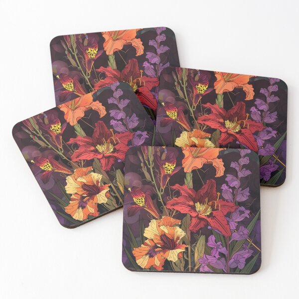 Item preview, Nocturnal Blooms: Lilies and Gladiolus After Dark designed and sold by plam50.