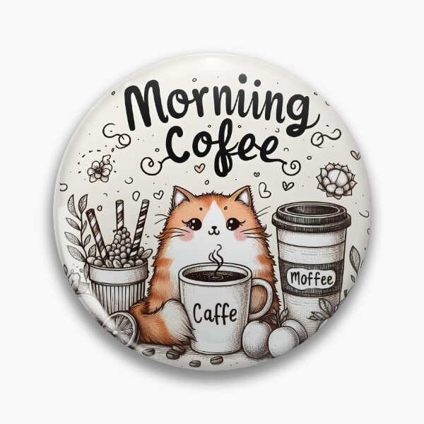 Item preview, Morning COFEE Cat designed and sold by Hustl3AsUsu4l.