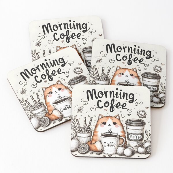 Item preview, Morning COFEE Cat designed and sold by Hustl3AsUsu4l.