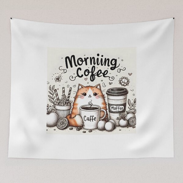Item preview, Morning COFEE Cat designed and sold by Hustl3AsUsu4l.