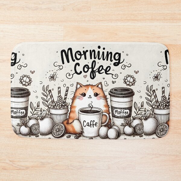 Item preview, Morning COFEE Cat designed and sold by Hustl3AsUsu4l.