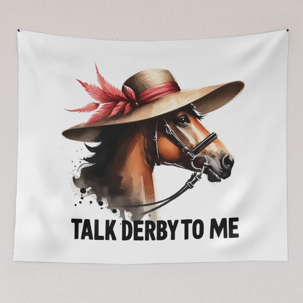 Item preview, Talk Derby To Me Funny Horse Racing Lover designed and sold by TomFrontierArt.