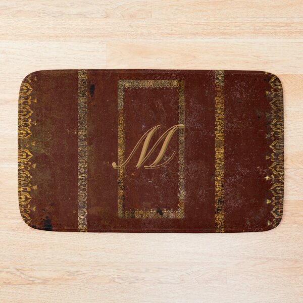 Item preview, Victorian Old Leather Book Cover Design Monogram Initial M designed and sold by JoolyA.