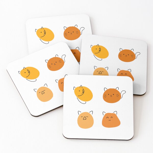 Item preview, Simplistic Feline Moods: Hand-Drawn Cat Faces Collection | White Background designed and sold by RM-Journey.