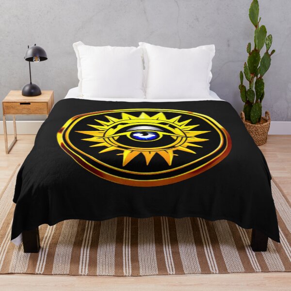 Item preview, Visionary Emblem: All-Seeing Eye within Golden Sunburst designed and sold by Highlandkings.