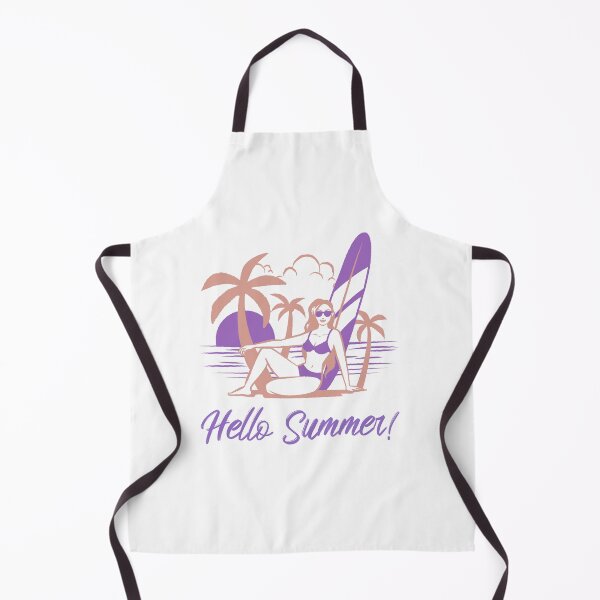 Item preview, Hello Summer Surfer Girl Vintage Style designed and sold by TheLomiLoveBus.