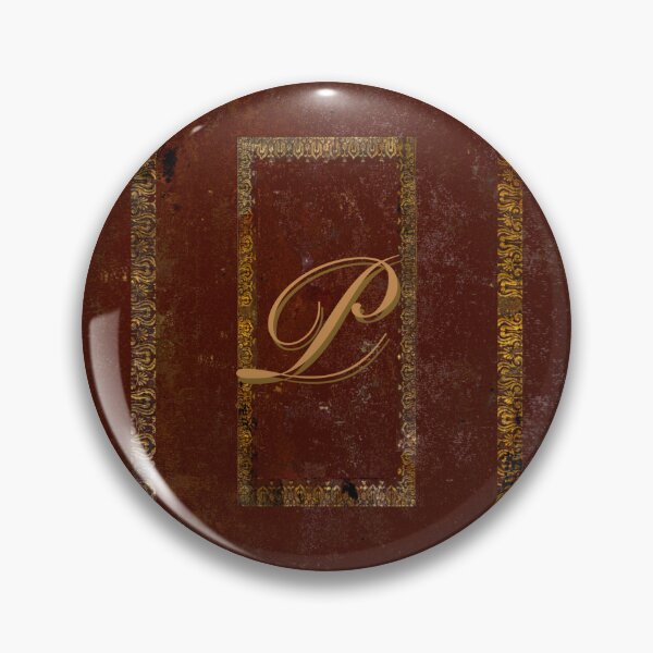 Artikelvorschau, Viktorianisches Bucheinband-Design aus altem Leder mit Monogramm-Initiale P entworfen und verkauft von JoolyA.