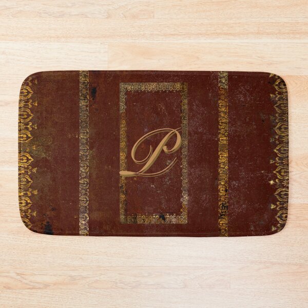 Item preview, Victorian Old Leather Book Cover Design Monogram Initial P designed and sold by JoolyA.