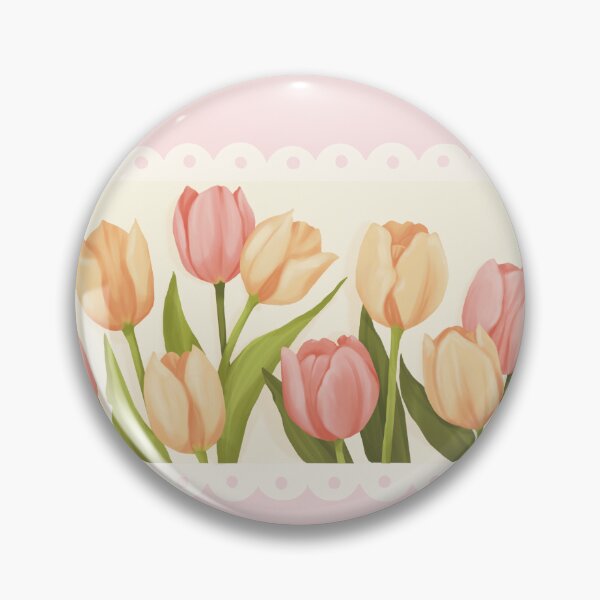 Item preview, Pastel Tulips Stamp designed and sold by ryska-studio.