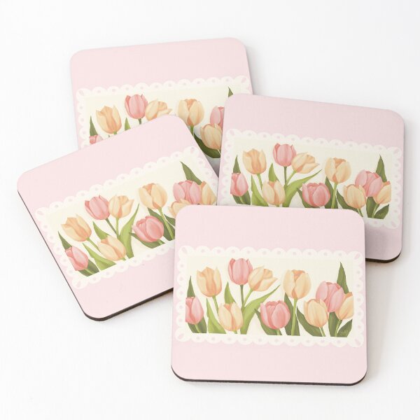 Item preview, Pastel Tulips Stamp designed and sold by ryska-studio.