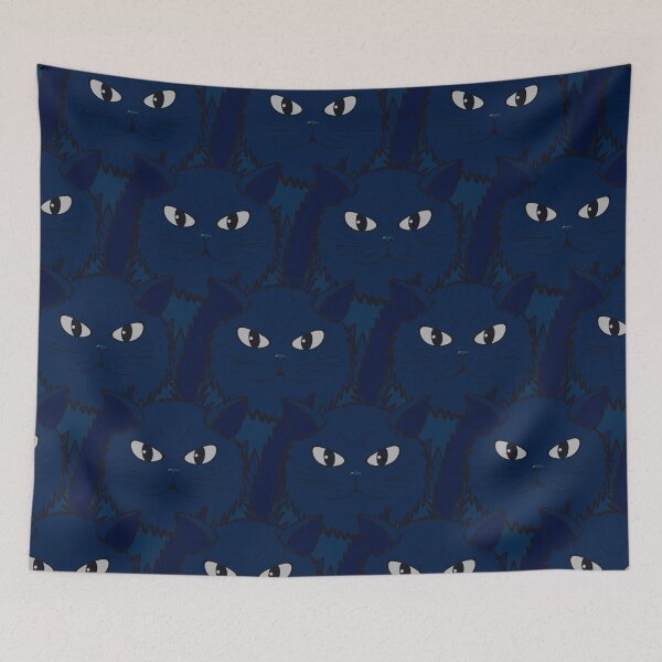 Item preview, Pattern with Cat Tomeo is blue color designed and sold by Cherevan.