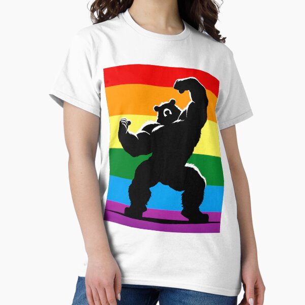 Item preview, Rainbow LGBTQ Furry Pride Dancing Bear Fursona designed and sold by BlueBullBazaar.