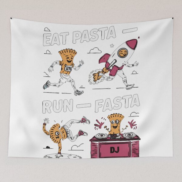 Item preview, Funny Saying Eat Pasta Run Fasta designed and sold by venavar.