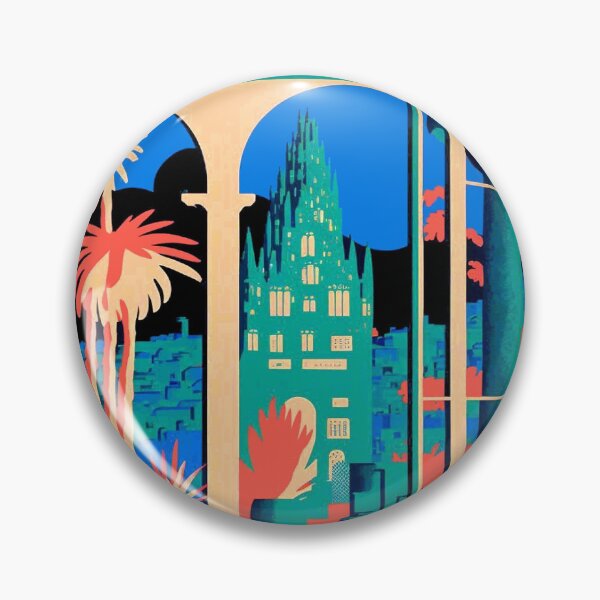 Item preview, Barcelona Spain Gaudi Church Abstract Travel and Tourism Advertising Print designed and sold by posterbobs.