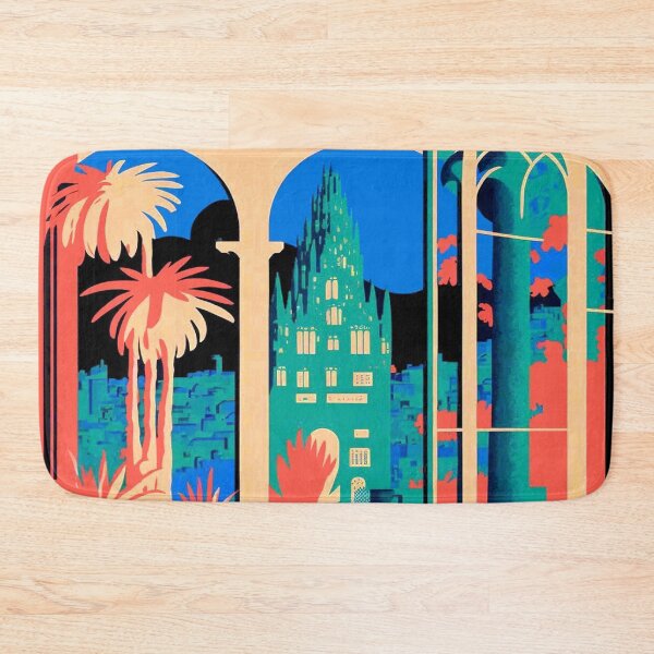 Item preview, Barcelona Spain Gaudi Church Abstract Travel and Tourism Advertising Print designed and sold by posterbobs.