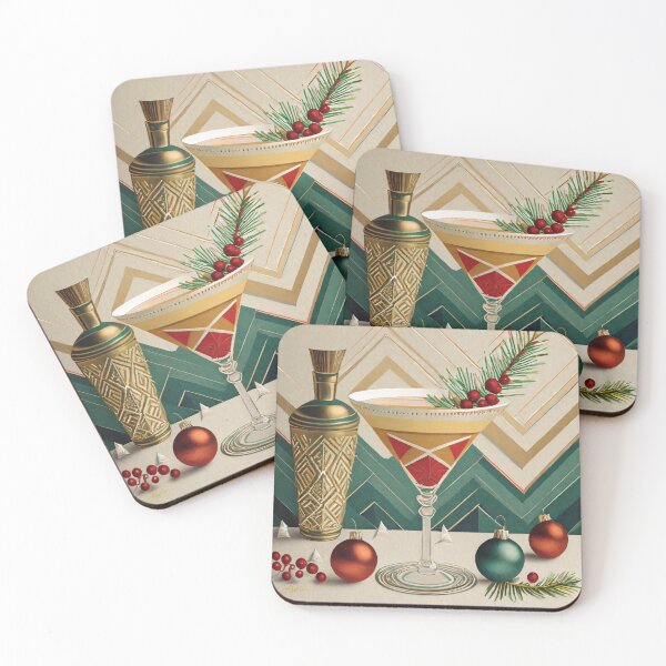 Item preview, Mid Century Cocktail Hour - May Your Holidays Be Merry  designed and sold by Lee Hiller Designs.