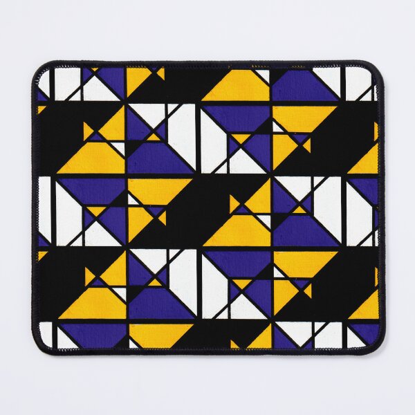 Item preview, Purple Yellow Black White Geometric Abstract Acrylic Painting designed and sold by abstractartalex.