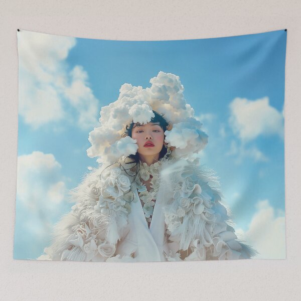 Item preview, "Asian Girl Among Clouds" designed and sold by MacroArtHub.