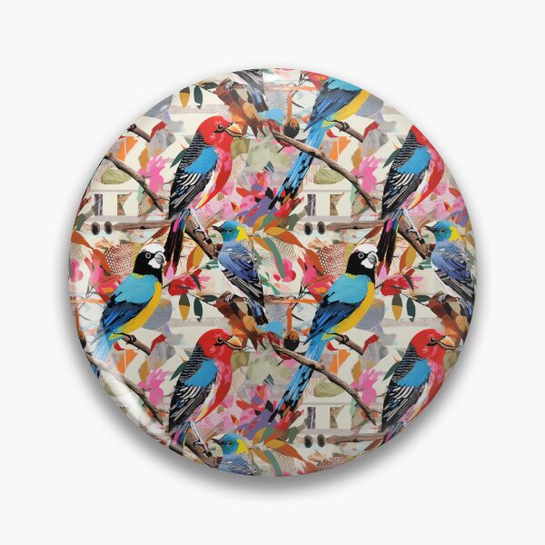 Item preview, Collaged Birds Digital Pattern designed and sold by zolarche.