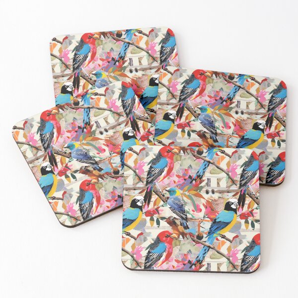 Item preview, Collaged Birds Digital Pattern designed and sold by zolarche.