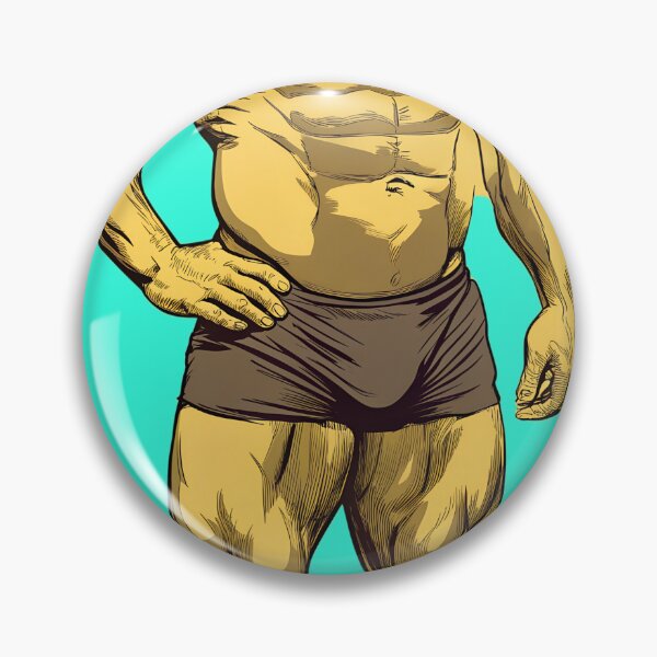 Item preview, Bara Bear - Muscle Daddy Shirtless Bearded Bald Man designed and sold by bearslover.