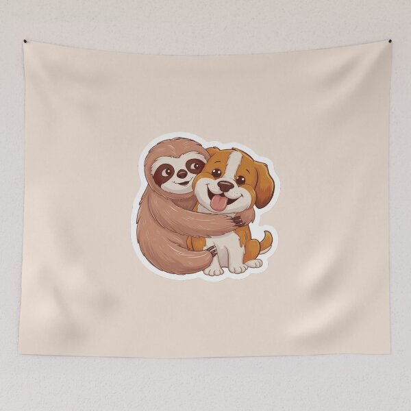 Item preview, Cute Sloth and Dog Friends for Pets Lover designed and sold by Laugh-Lines.