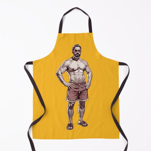 Item preview, Bara Daddy - Handsome Muscle Bear Beach Gay Manga Guy designed and sold by bearslover.