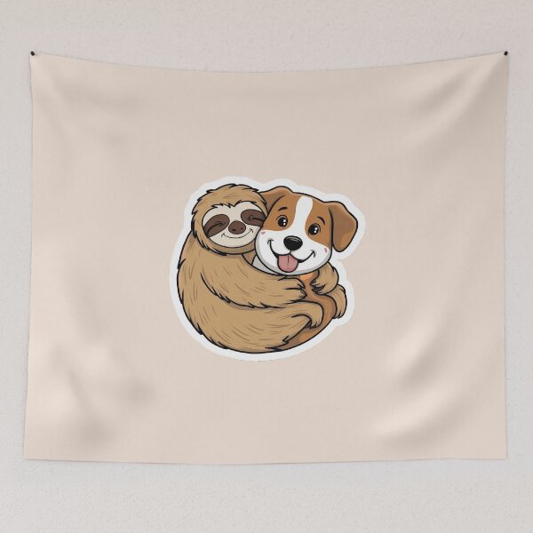 Item preview, Cute Sloth and Dog Friends for Pets Lover designed and sold by Laugh-Lines.
