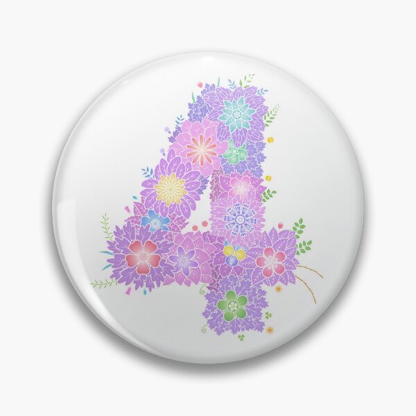 Artikelvorschau, Blumenbuchstabe „4“ WeArePrettierThanFlowers entworfen und verkauft von birthflower.