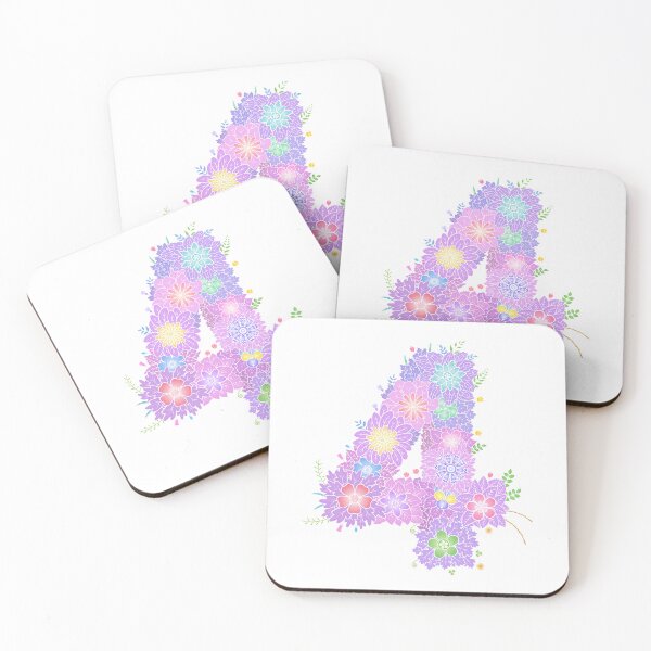 Item preview, Floral Letter "4" WeArePrettierThanFlowers designed and sold by birthflower.