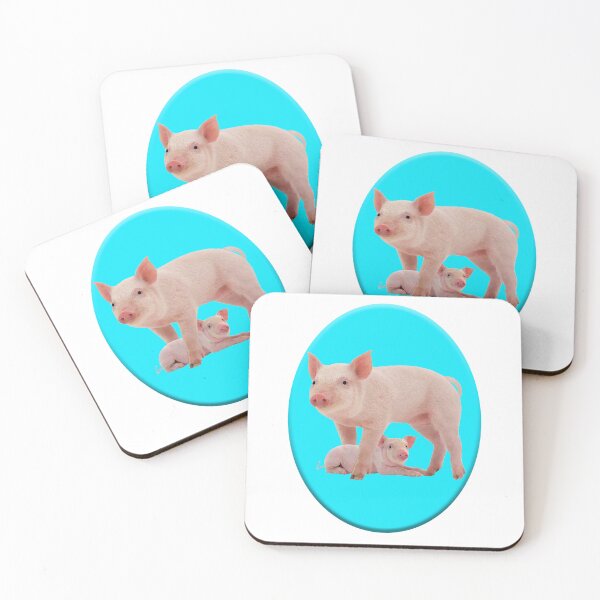 Item preview, Two little pigs on blue designed and sold by TerenceLacey.